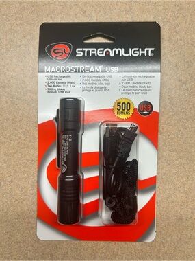 Streamlight 66320 Macrostream Flashlight 500 Lumens USB Rechargeable Battery